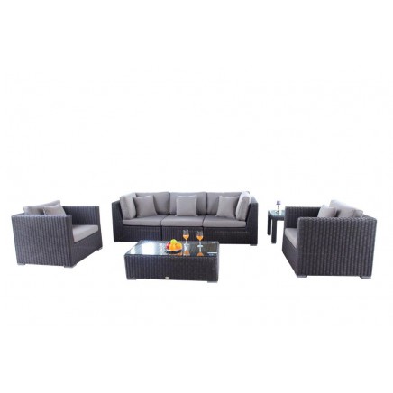 Rattan Lounge Gartenmöbel Trevor braun