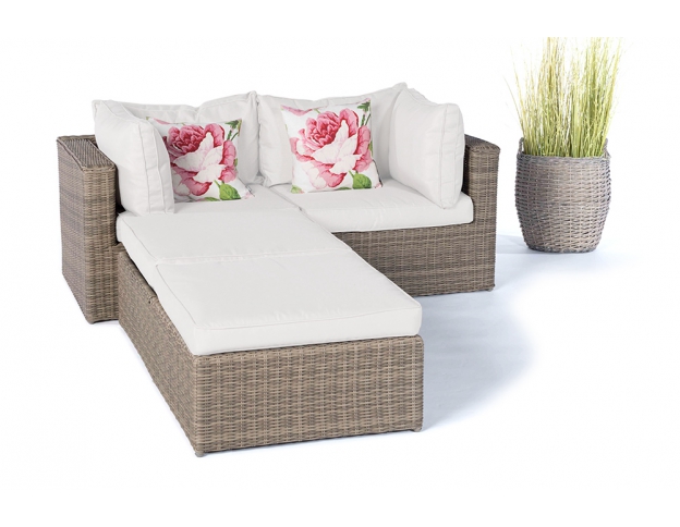 2er Lounge Santa Cruz natural Überzug beige