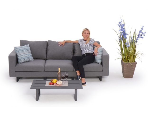 3-sitzer lounge mosambik grau allwetter lounge