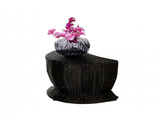 Beistellhocker für Rattan Liege Florentina black