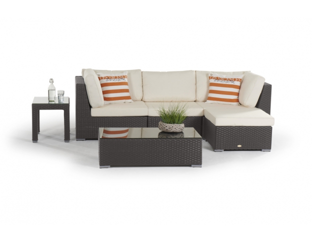 Rattan Lounge Beverly Hill braun