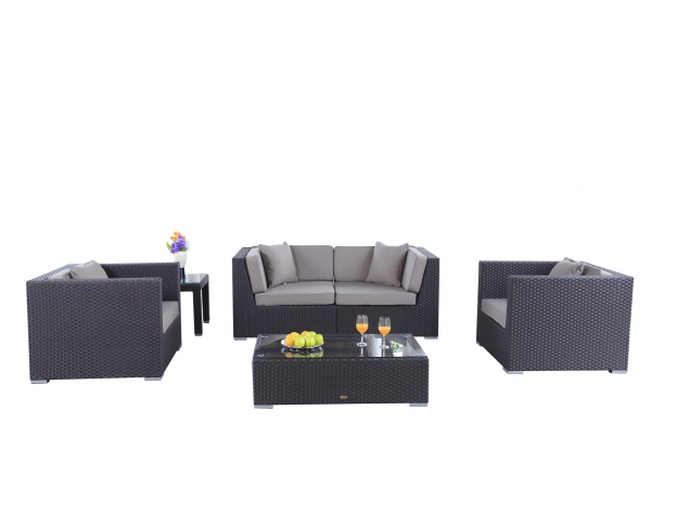 Rattan Lounge Bao braun