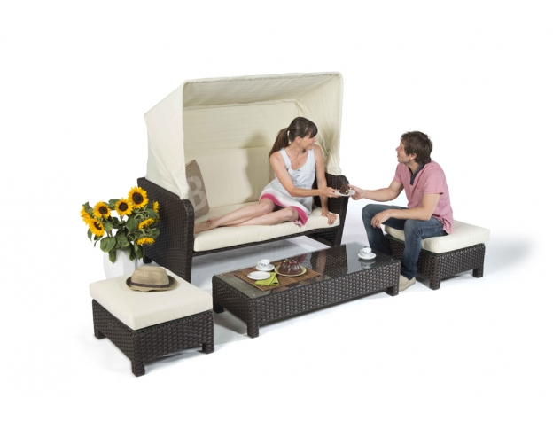 Rattan Sunchair Binz brown