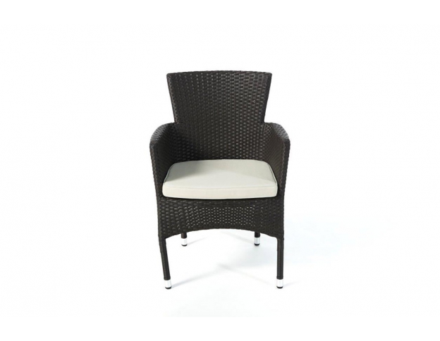Boston Rattan Stuhl stapelbar dark brown