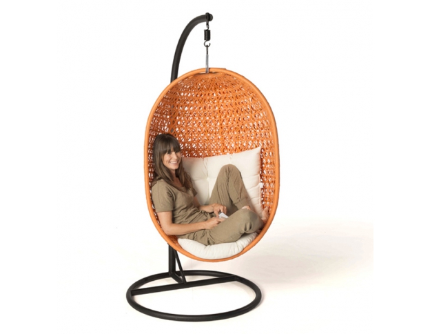 Rattan Hanging Chair orange