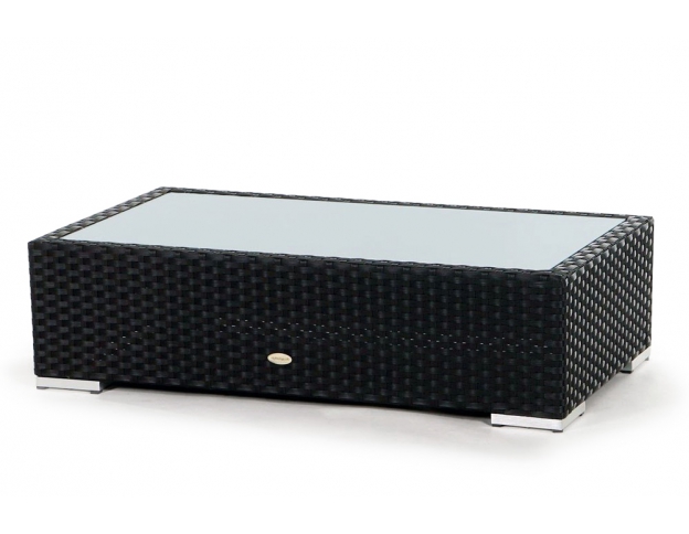 Clubtisch Casablanca Rattan Lounge schwarz