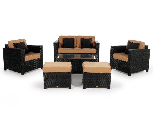Polsterbezug caramel Rattan Gartenmöbel Diamond