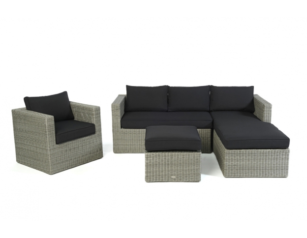 Polster für Loungetisch Polyrattan Lounge Galicia grey round