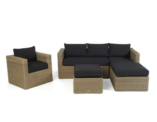 Polster für Loungetisch Polyrattan Lounge Galicia natural round