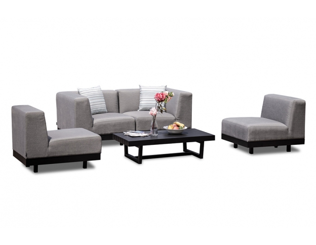 Garten Lounge Sofa Set Kaya grau