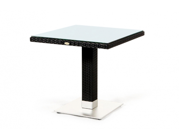 Rattan Lounge Tisch Gaia black