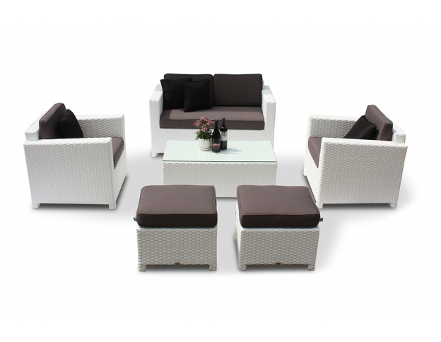 Gartensitzmöbel Lounge Diamond weiss