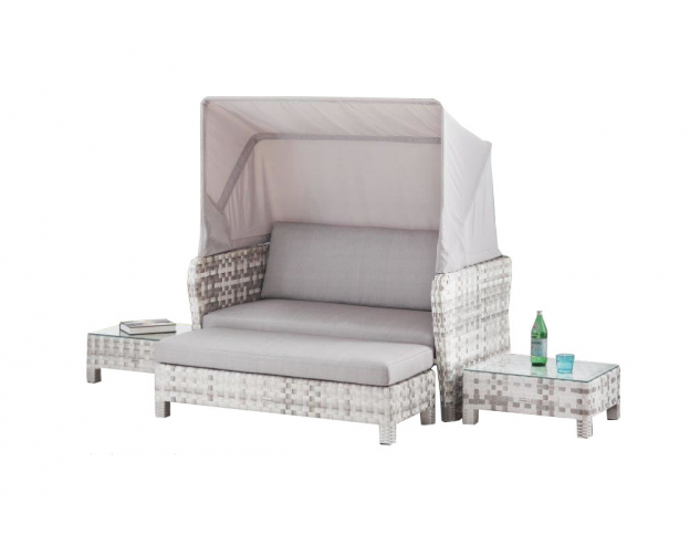 Glasplatten Set für Bank Sunchair Binz white
