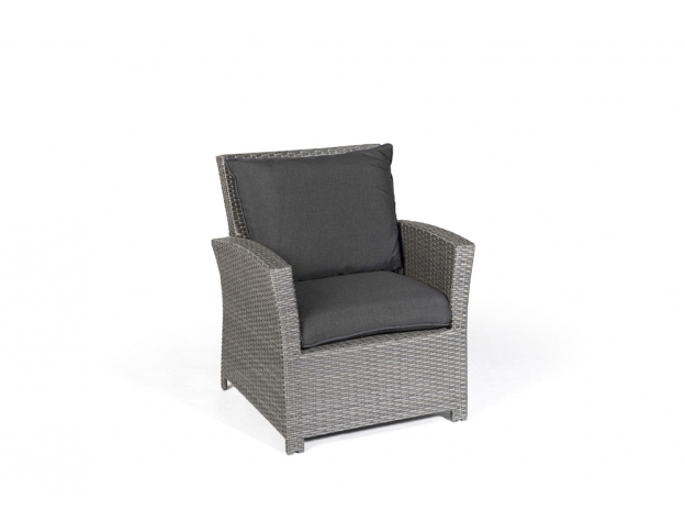 Rattan Sessel - Lounge Dining Manila mix grau
