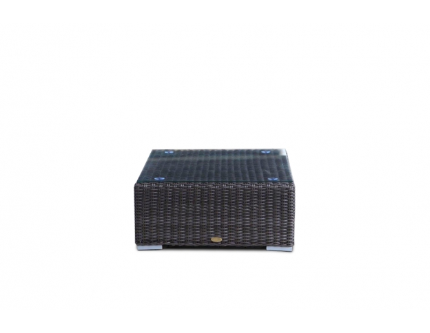 Rattan Lounge Marrakesch Glasplatte für Fusshocker