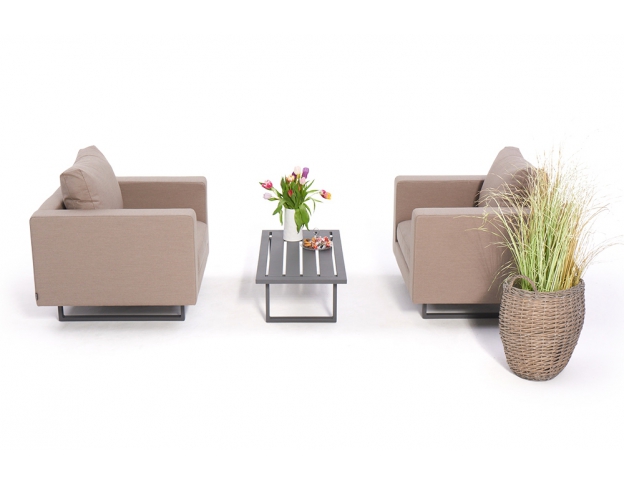 outdoor goa sessel set sandbraun mit garten deko