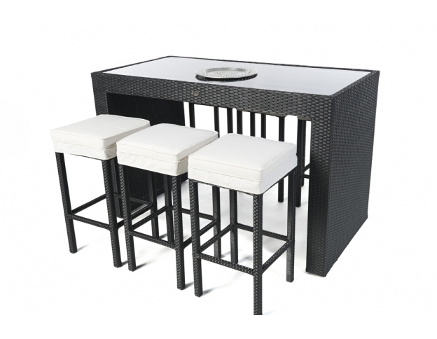 Rattan Bar Black beauty Glass