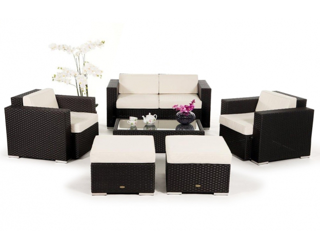 Rattan Gartenmobel Burlington braun