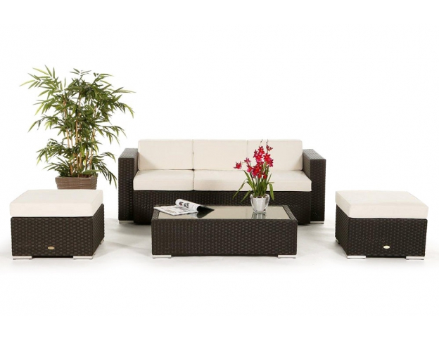 Rattan Lounge Aurora brown