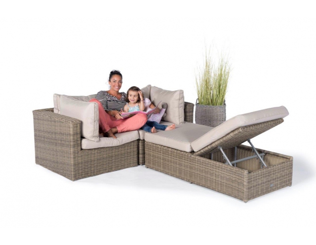 Rattan Lounge Santa Cruz natural round