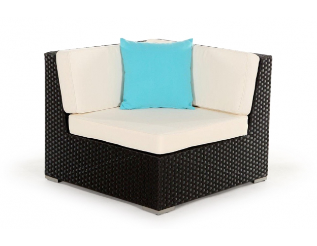 Rattan Gartenmöbel Zierkissen aqua