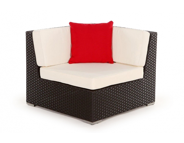 Rattan Lounge: Zierkissen rot