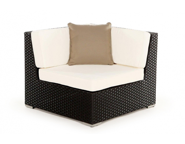 Rattan Lounge: Zierkissen sand braun