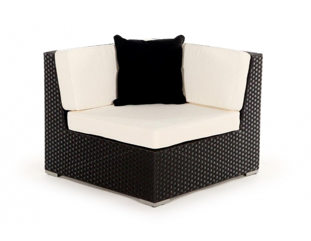Rattan Lounge: Zierkissen black