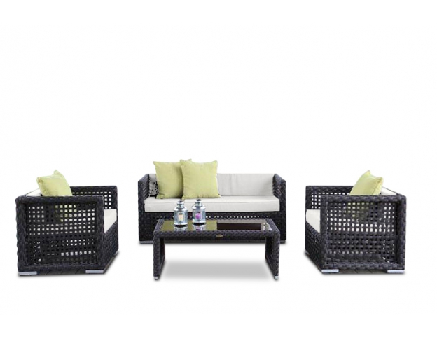 Rattan Gartenmöbel Ecuador Lounge Überzug beige