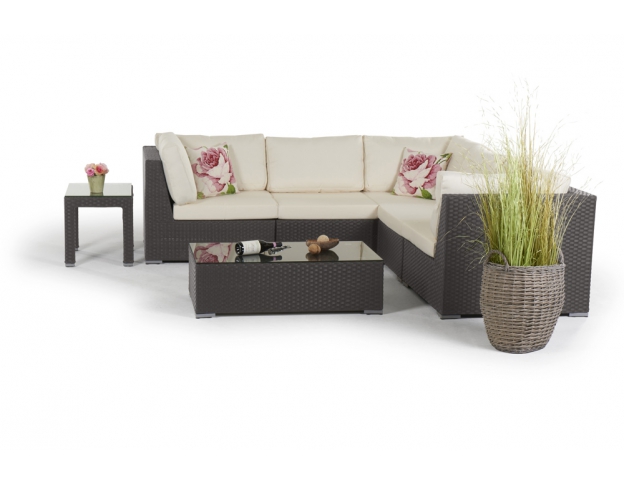 Rattan Lounge Palm Beach braun