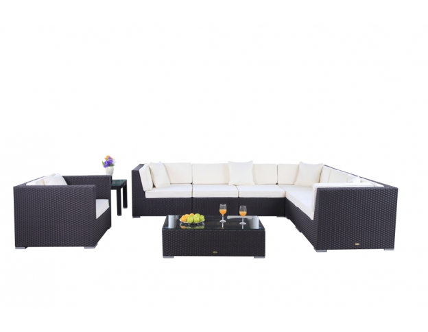 Rattan Lounge Mojo Überzug beige