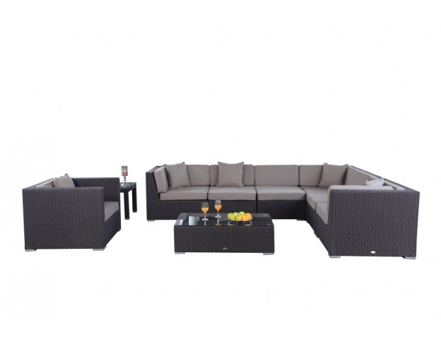 Rattan Lounge Mojo Überzug sandbraun