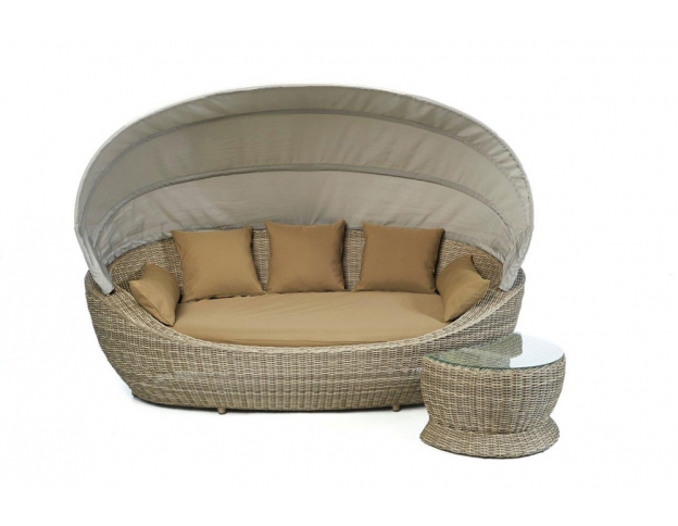Rattan Liege Summerdream Spicy Polsterbezug Sand Brown