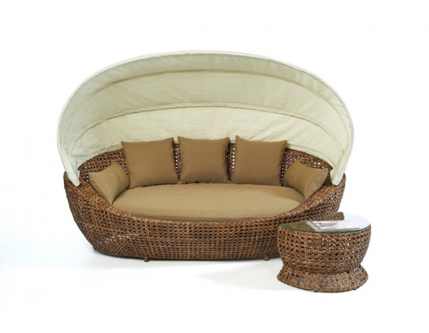 Rattan Liege Summerdream Crispy brown Polsterbezug Sand Brown