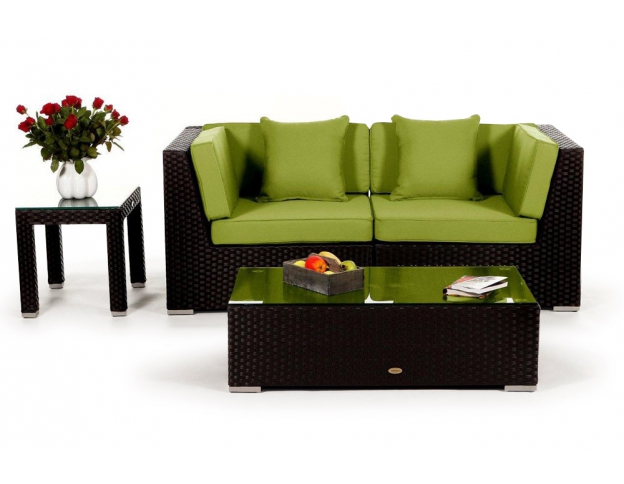 Überzug für Polster grün Rattan Lounge Colon