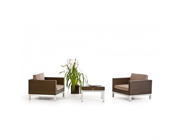 Überzug sandbraun für Cordoba Rattan Lounge