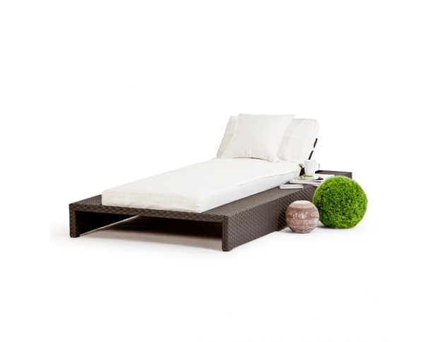 Polsterbezug beige für die Rattan Sonnenliege Feel Free