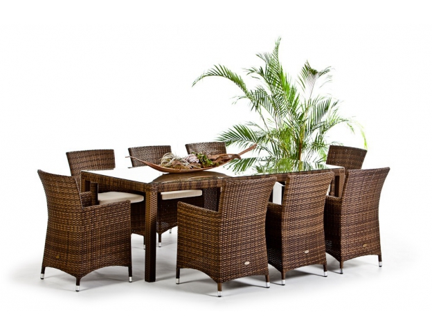 Rattan Tisch Casablanca braun