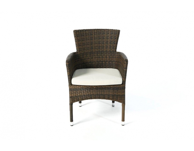 Boston Rattan Stuhl stapelbar mix brown