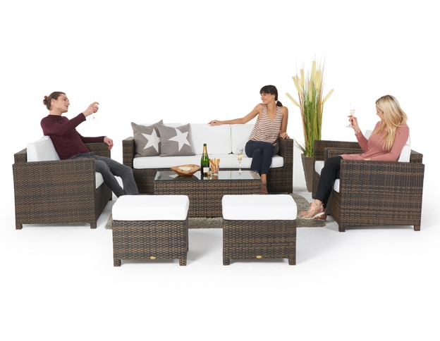 rattanmöbel momoko gartenlounge special braun