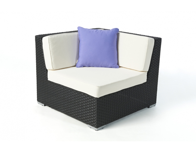 Rattan Lounge: Zierkissen violett