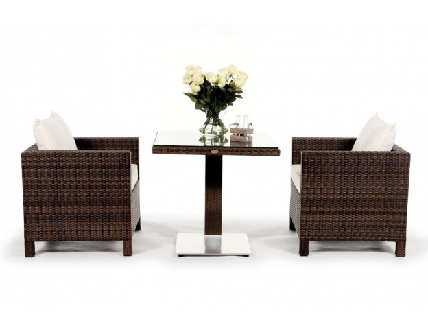 Rattan Tisch Set Cefilo mixed brown