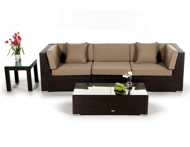 Rattanmöbel Las Lomas Überzug sandbraun