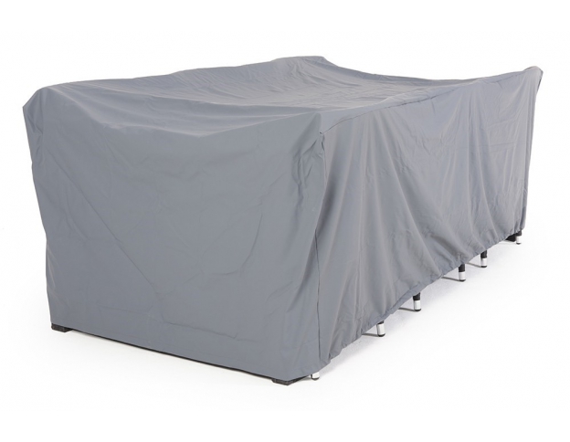 Regenschutz Rattan Gartentisch 220cm 6 Stühle