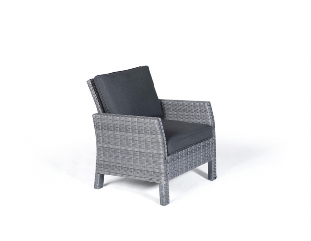 Rattan Lounge Dining Romeo Sessel mix grau