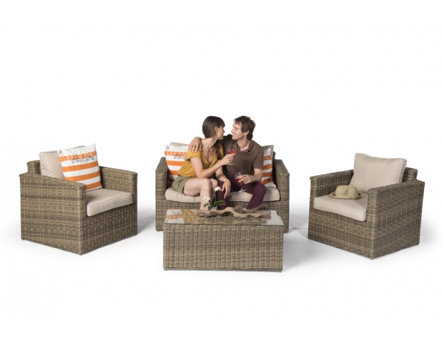 Rattan Lounge St. James natural round