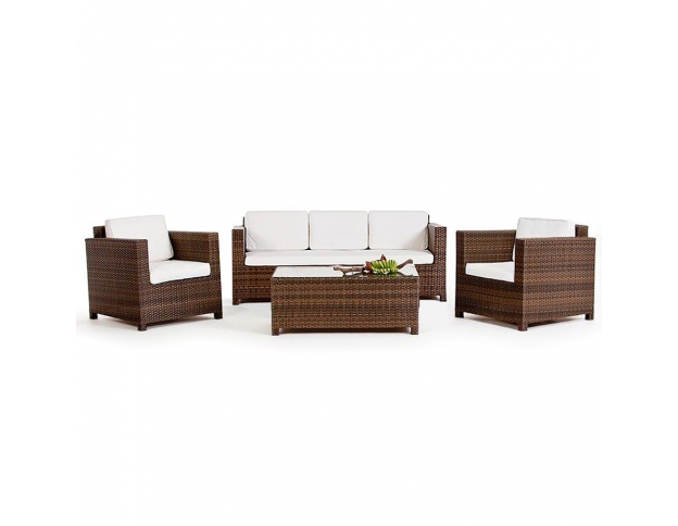 Rattan Lounge Summertime 3er braun