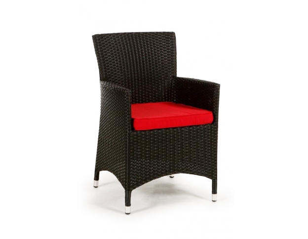 Rattan Stuhl Polsterbezug rot