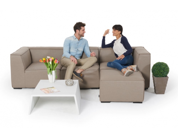 xavier gartenlounge sunbrella textil lounge sandbraun