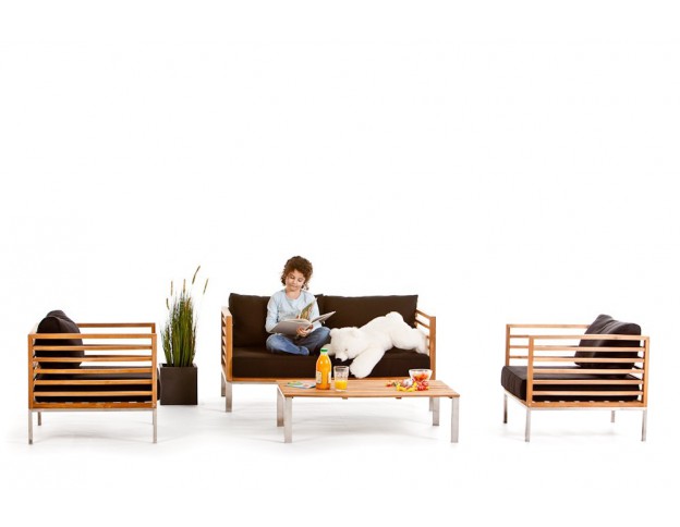 Holz Lounge Gartenmöbel Sitzgruppe Park